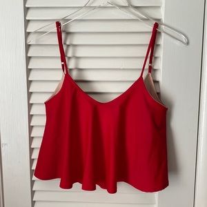 Kortni Jeane Swim HalterTop SZ Medium Red Excellent Condition